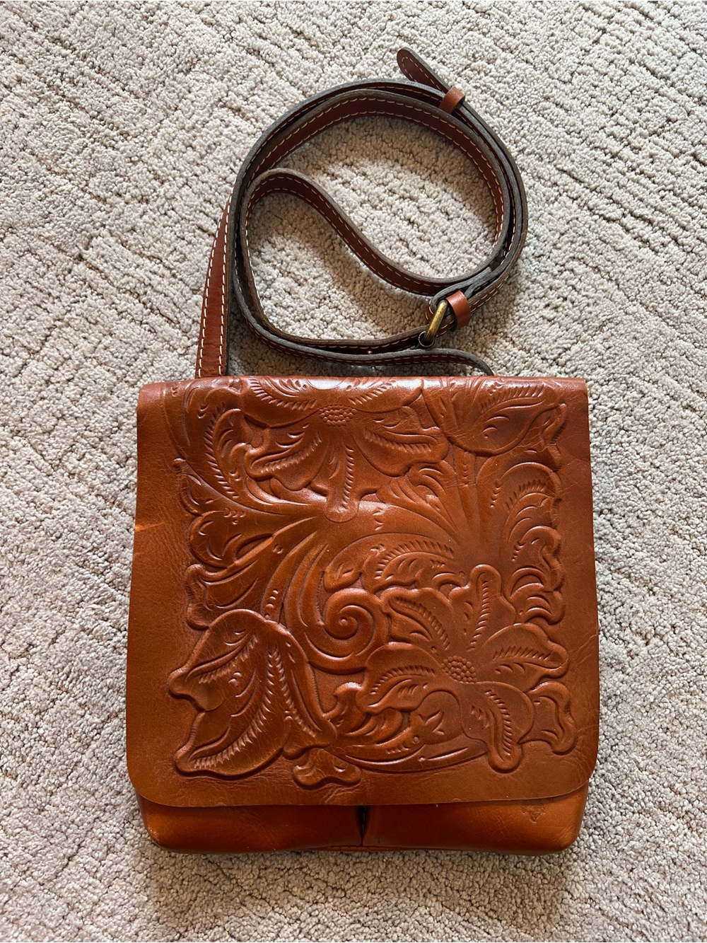 Patricia Nash Tooled Leather Crossbody Bag
